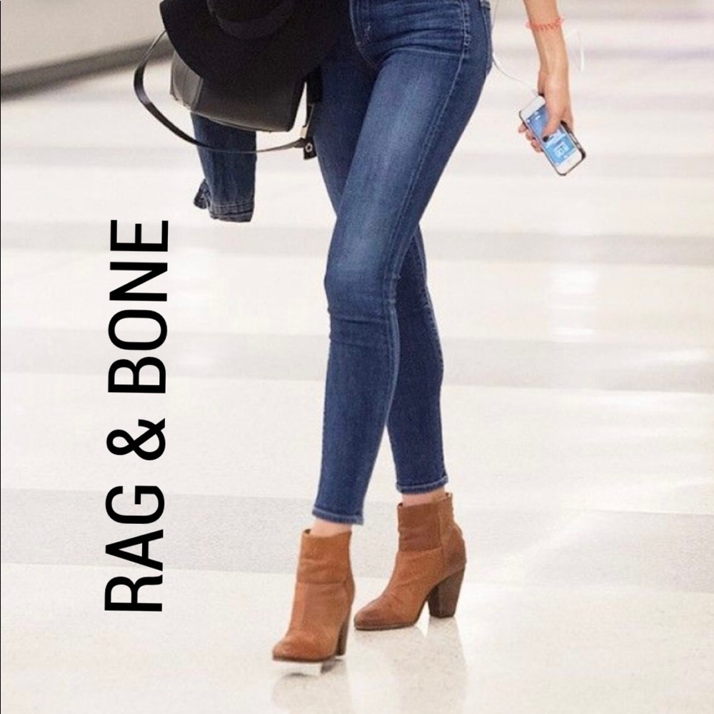 rag & bone Tan Suede Ankle Booties